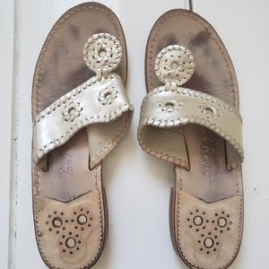 Jack Rogers gold sandals